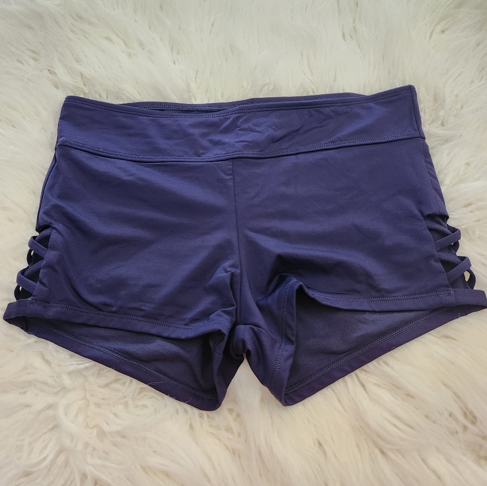Navy swim shorts